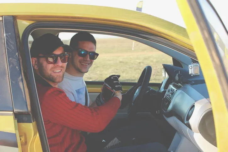 Volkswagen UP on our safe driving course track