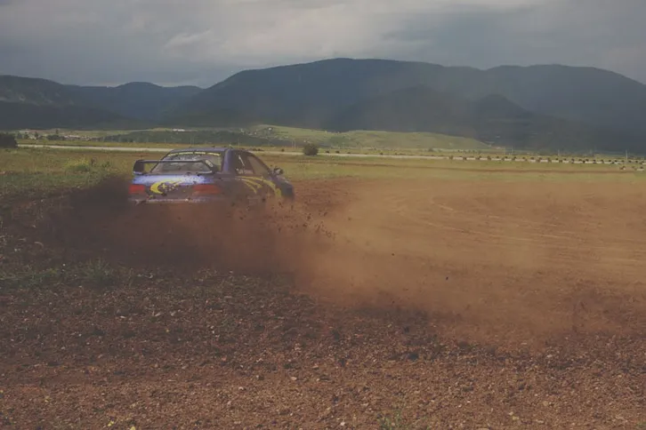 Subaru Impreza on our extreme driving track