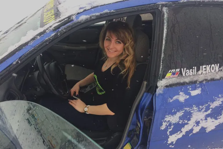Winter extreme driving session at the JRS training track