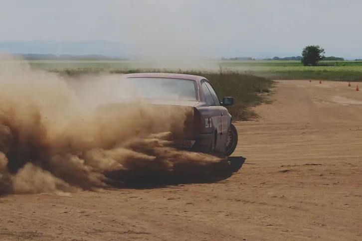 Extreme BMW drift on the JRS circuit