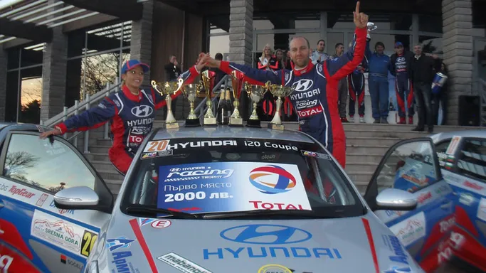 Vasil Jekov after his championship win at Hyundai Racing Trophy