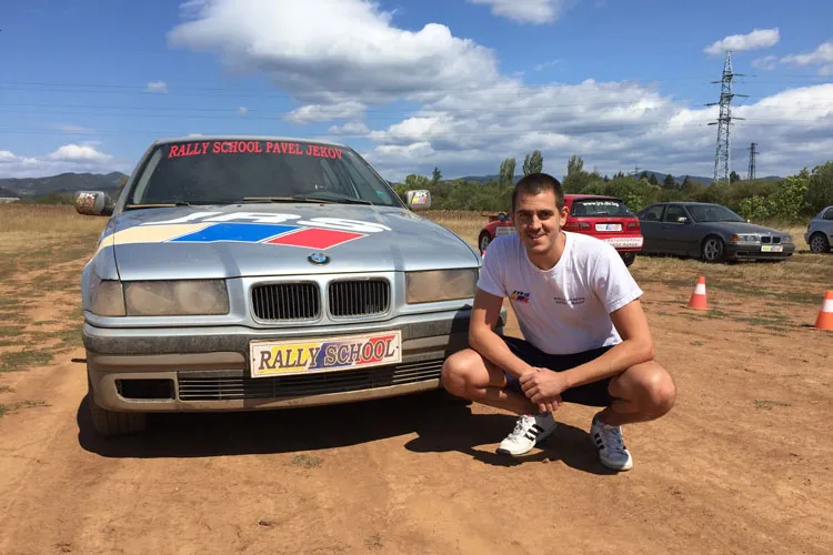 Vasko Russki in front of our rally BMW